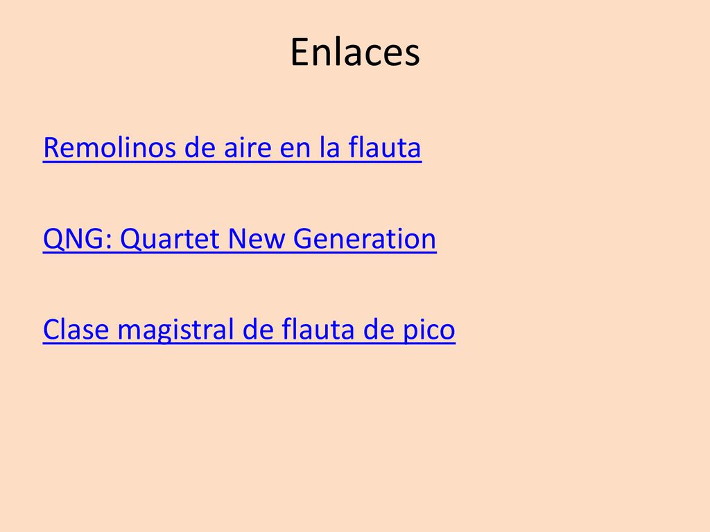 Enlaces Remolinos de aire en la flauta QNG: Quartet New Generation