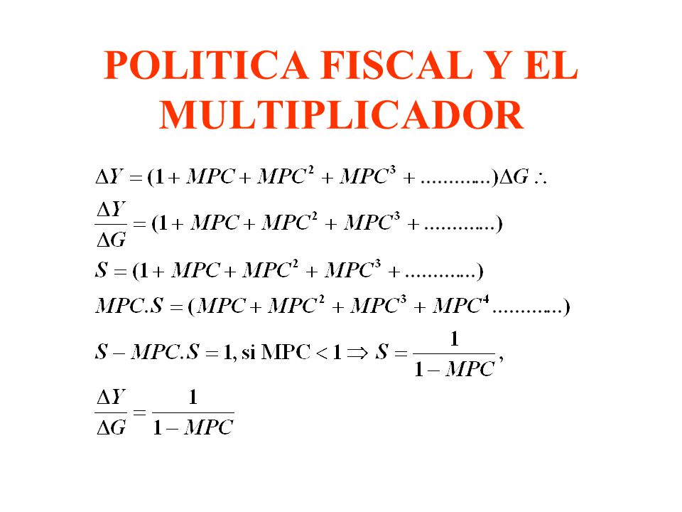 POLITICA FISCAL Y EL MULTIPLICADOR