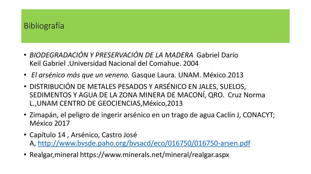 Bibliografía BIODEGRADACIÓN Y PRESERVACIÓN DE LA MADERA Gabriel Darío Keil Gabriel .Universidad Nacional del Comahue