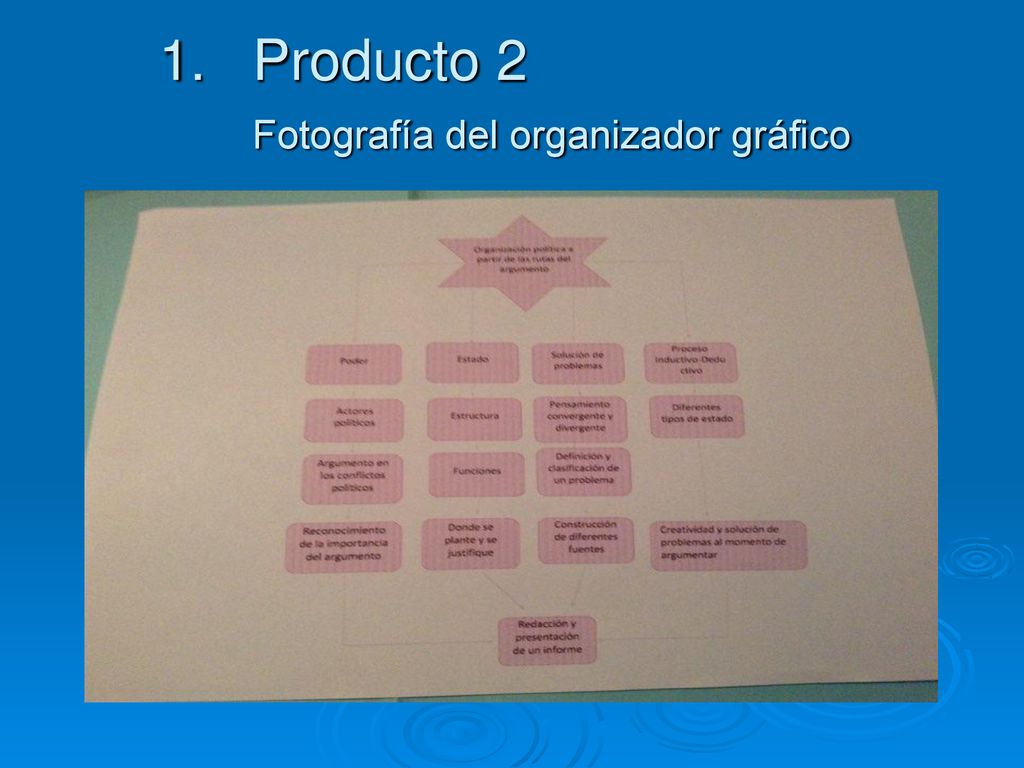 Producto 2 Fotografía del organizador gráfico