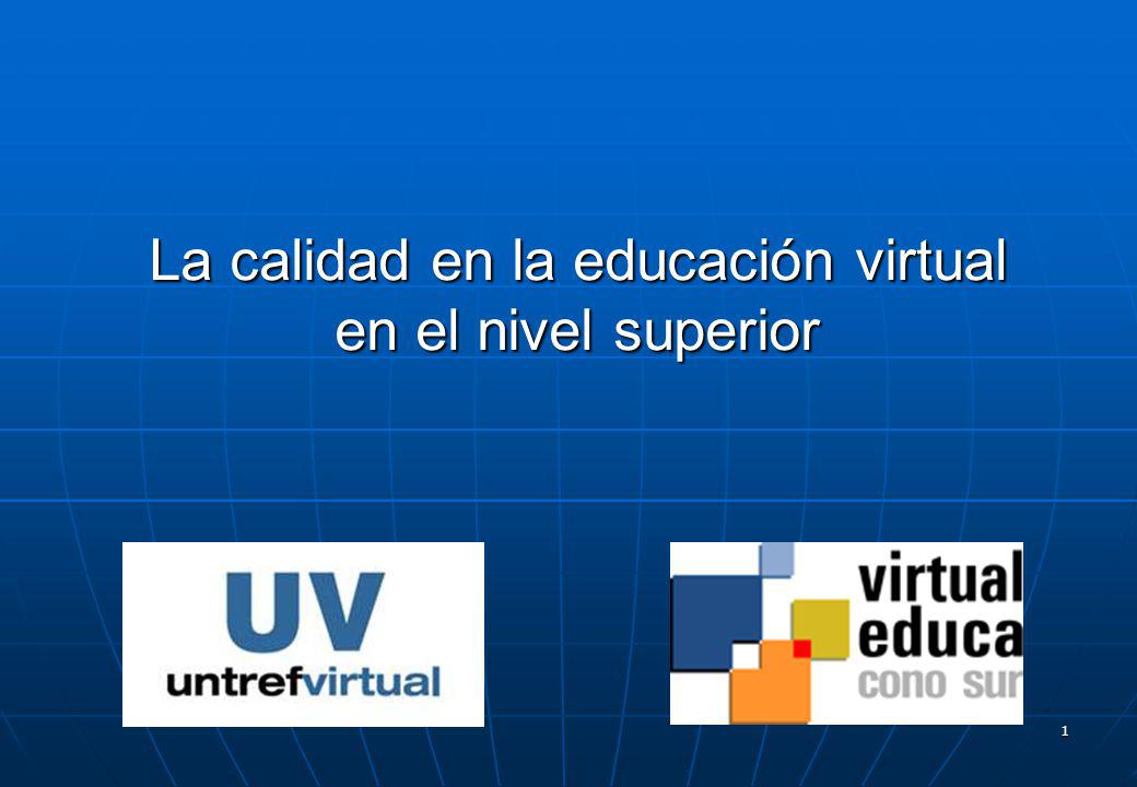 La calidad en la educación virtual en el nivel superior