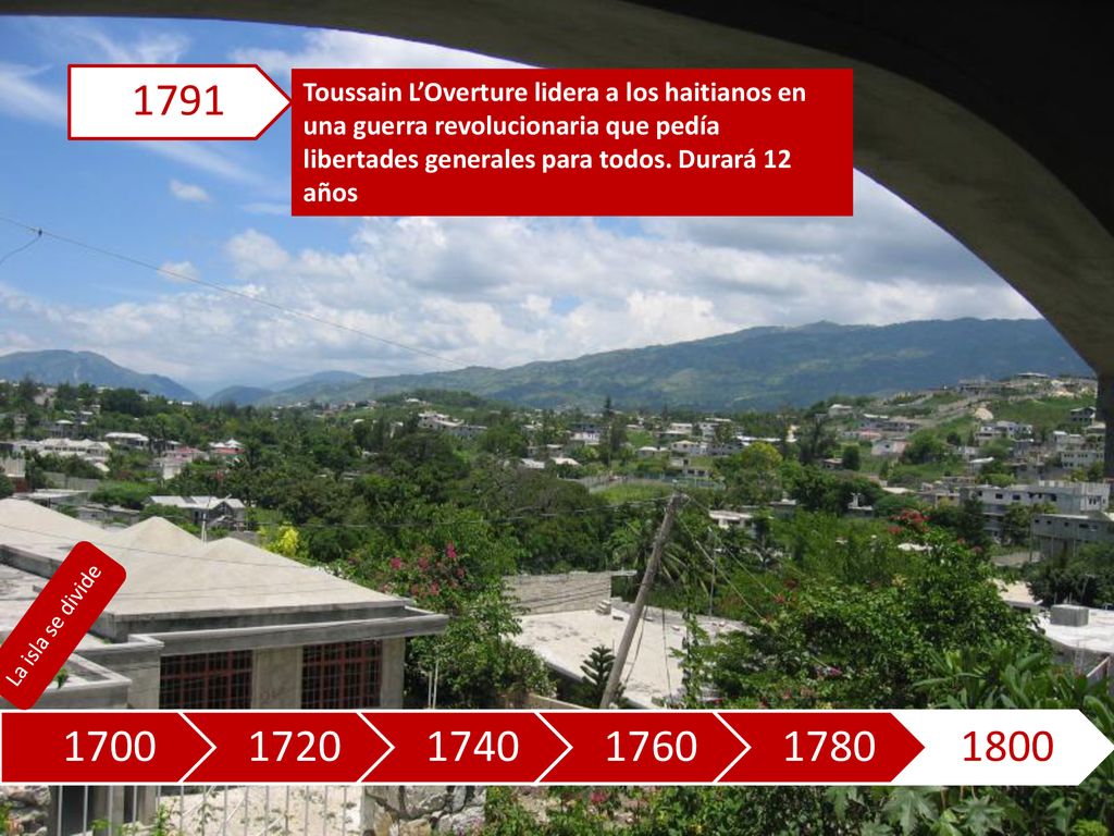 1791 Toussain L’Overture lidera a los haitianos en una guerra revolucionaria que pedía libertades generales para todos. Durará 12 años.