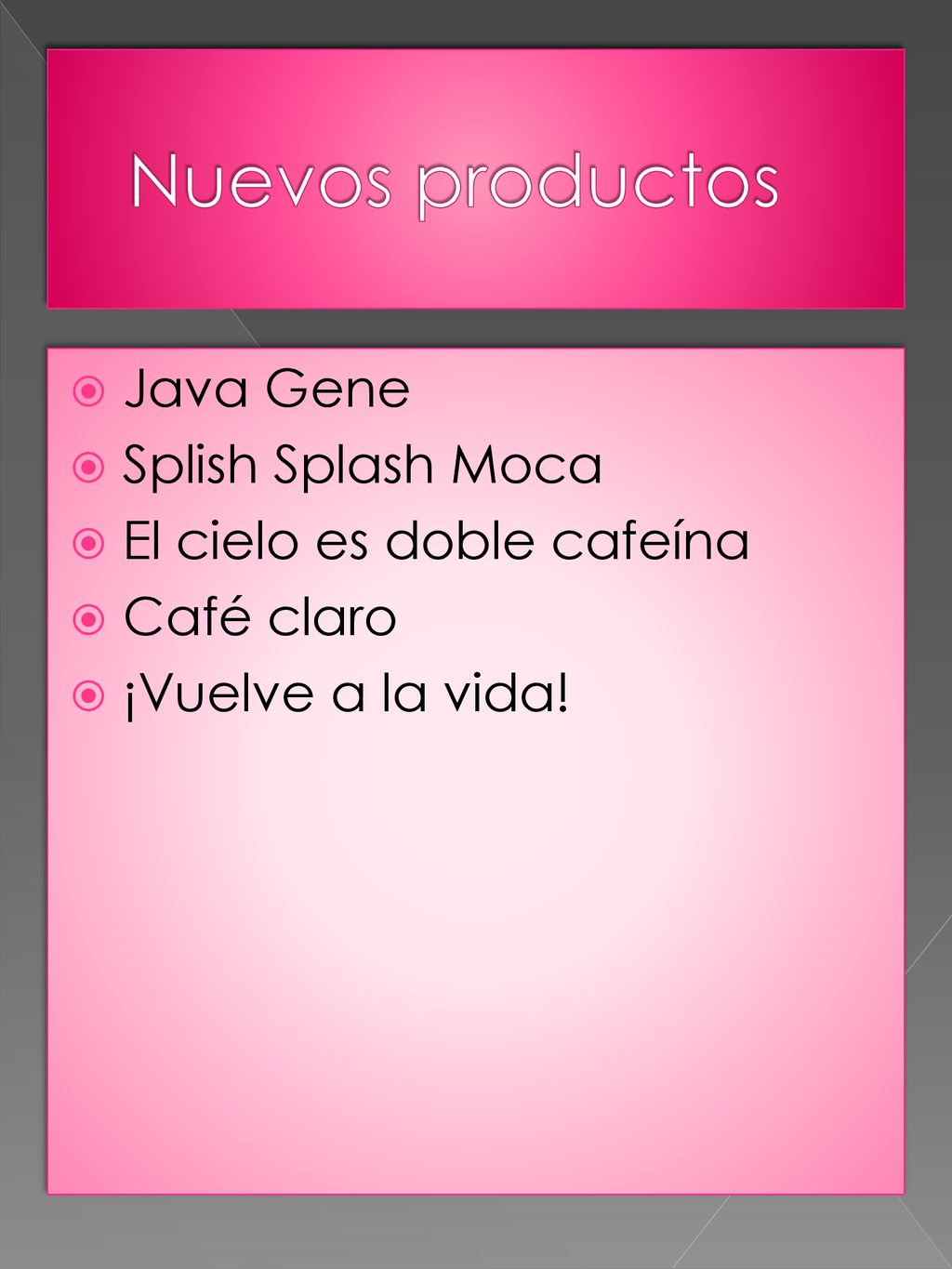 Nuevos productos Java Gene Splish Splash Moca