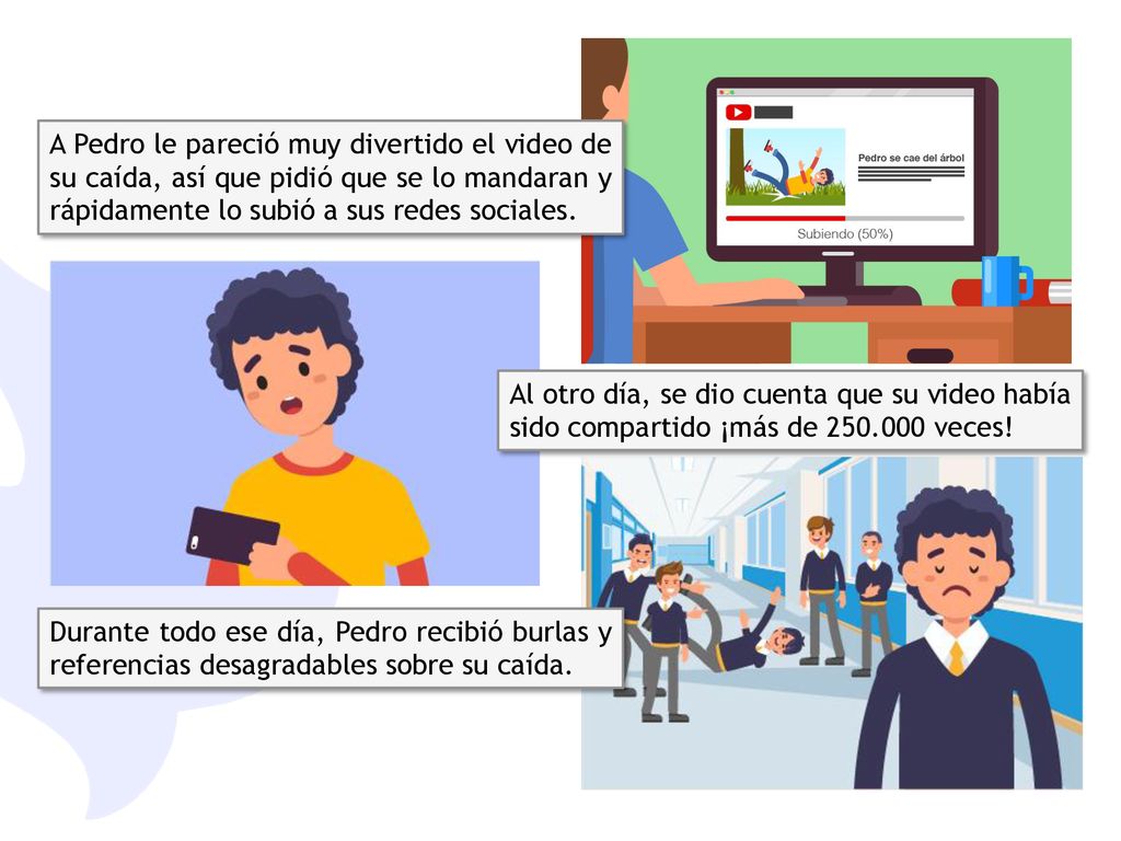 A Pedro le pareció muy divertido el video de su caída, así que pidió que se lo mandaran y rápidamente lo subió a sus redes sociales.