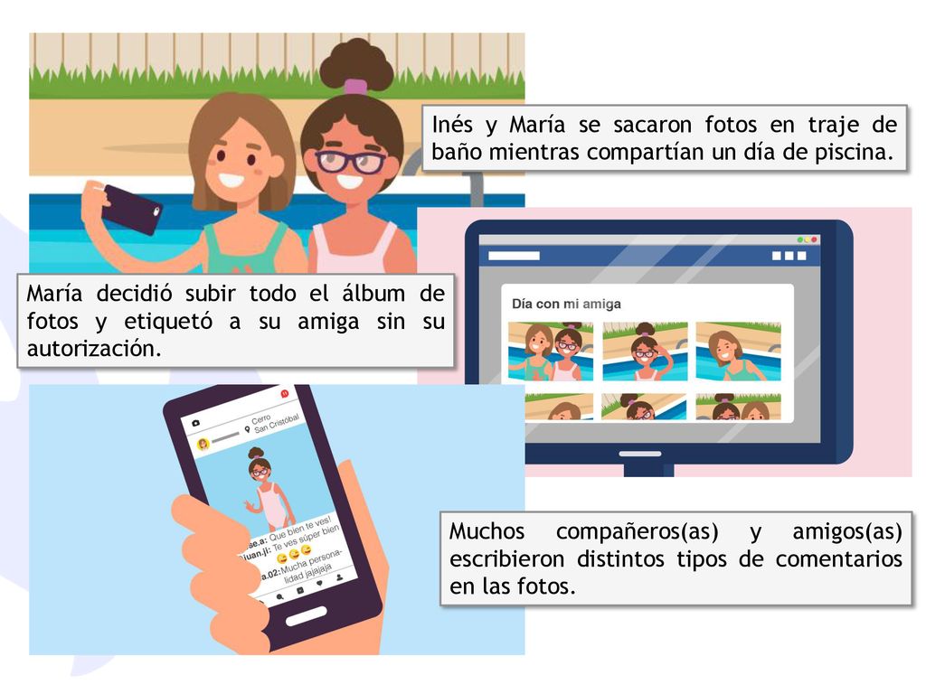 Inés y María se sacaron fotos en traje de baño mientras compartían un día de piscina.
