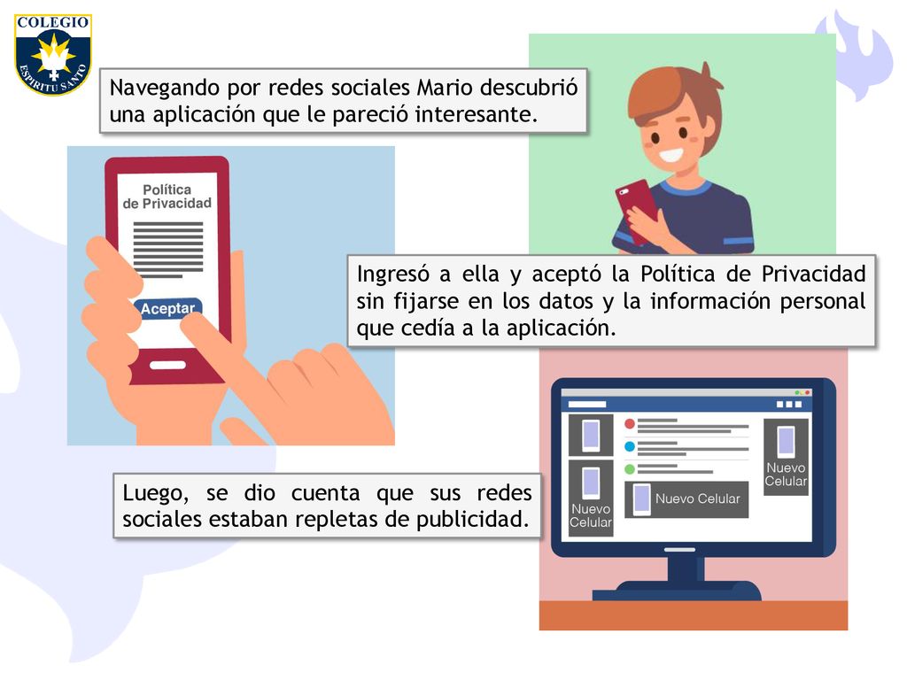 Navegando por redes sociales Mario descubrió una aplicación que le pareció interesante.