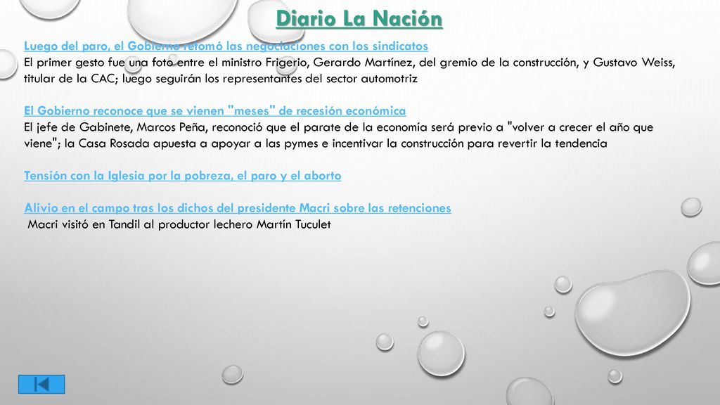 Diario La Nación Luego del paro, el Gobierno retomó las negociaciones con los sindicatos.