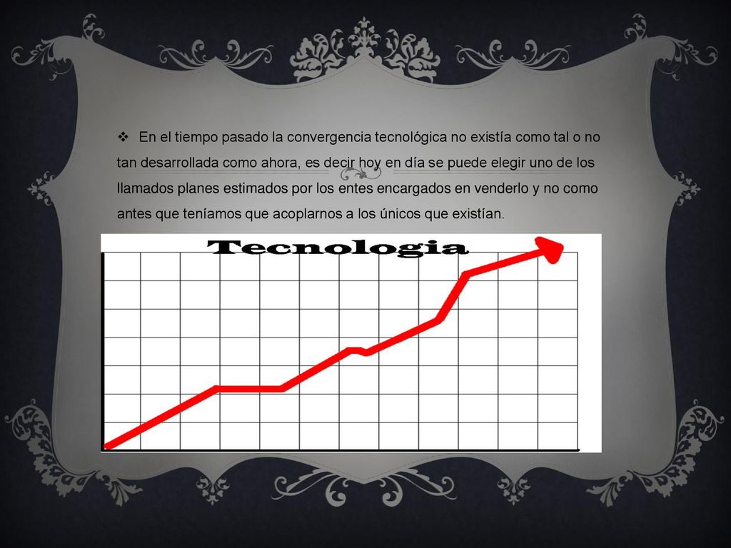 En el tiempo pasado la convergencia tecnológica no existía como tal o no tan desarrollada como ahora, es decir hoy en día se puede elegir uno de los llamados planes estimados por los entes encargados en venderlo y no como antes que teníamos que acoplarnos a los únicos que existían.
