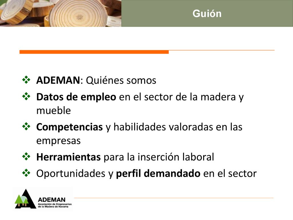 Datos de empleo en el sector de la madera y mueble