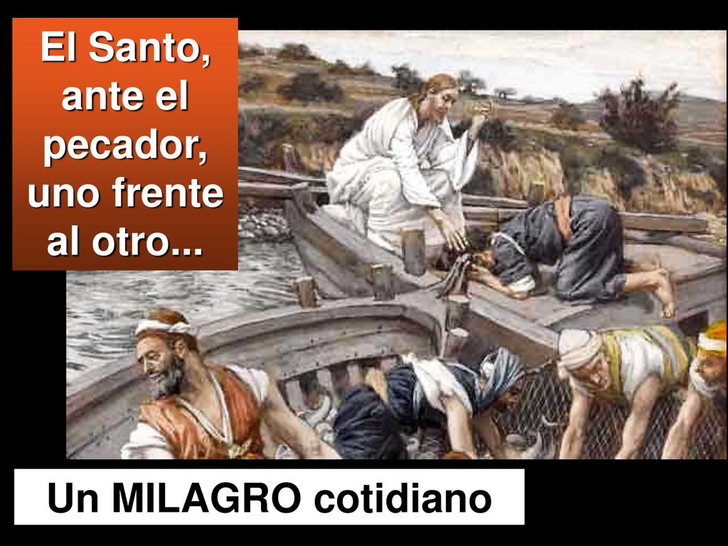 El Santo, ante el pecador, uno frente al otro...