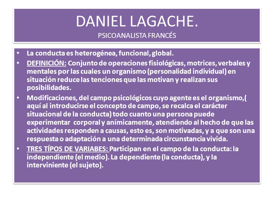 DANIEL LAGACHE. PSICOANALISTA FRANCÉS