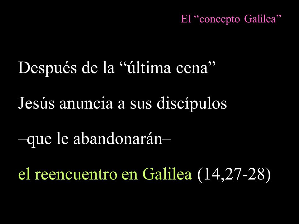 Después de la última cena Jesús anuncia a sus discípulos
