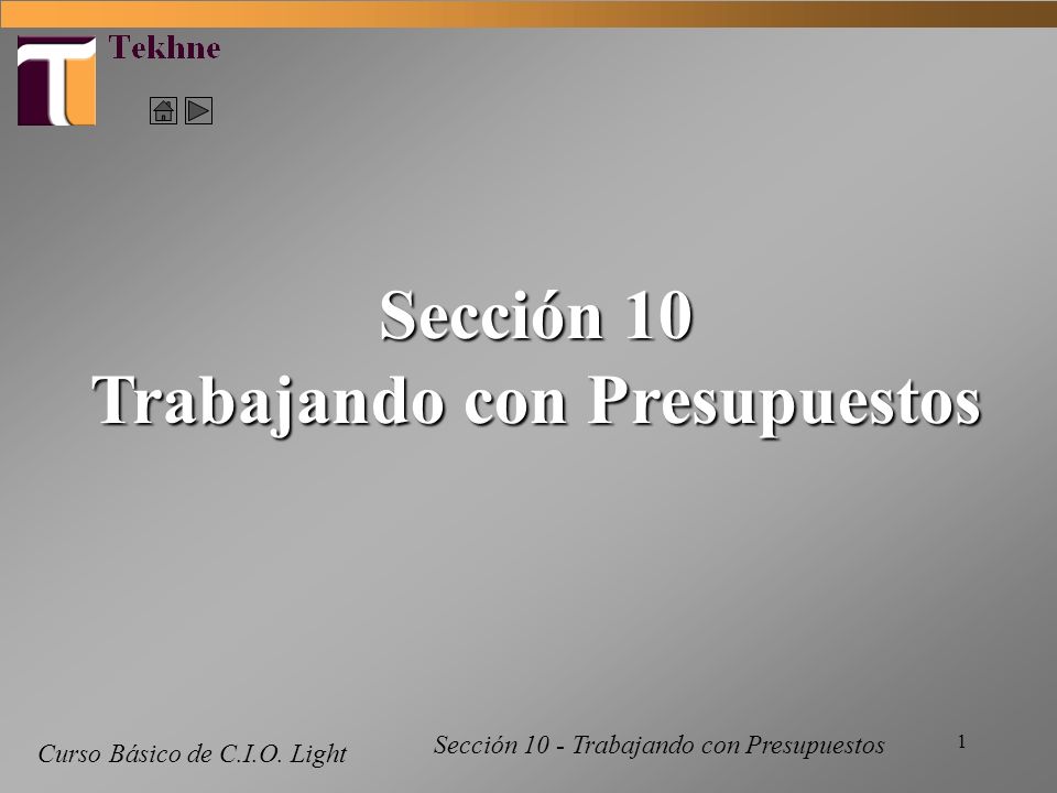 Trabajando con Presupuestos