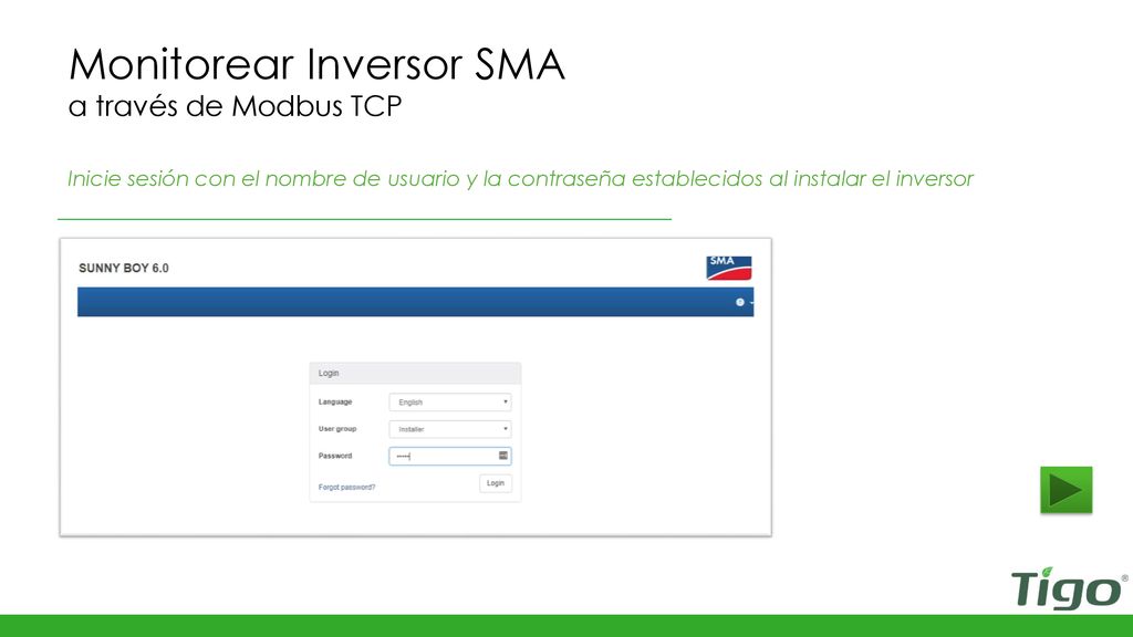 Monitorear Inversor SMA a través de Modbus TCP
