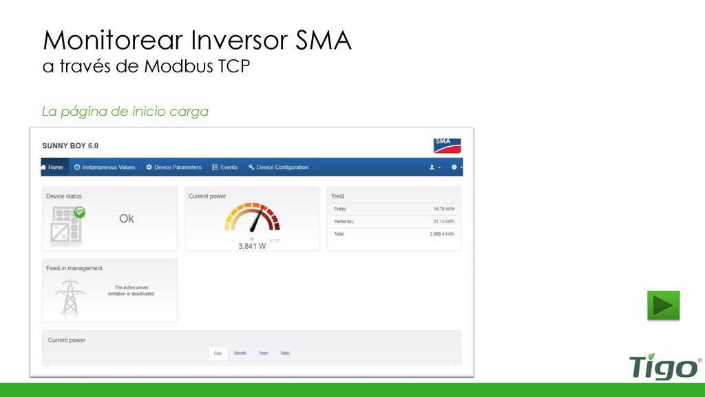 Monitorear Inversor SMA a través de Modbus TCP