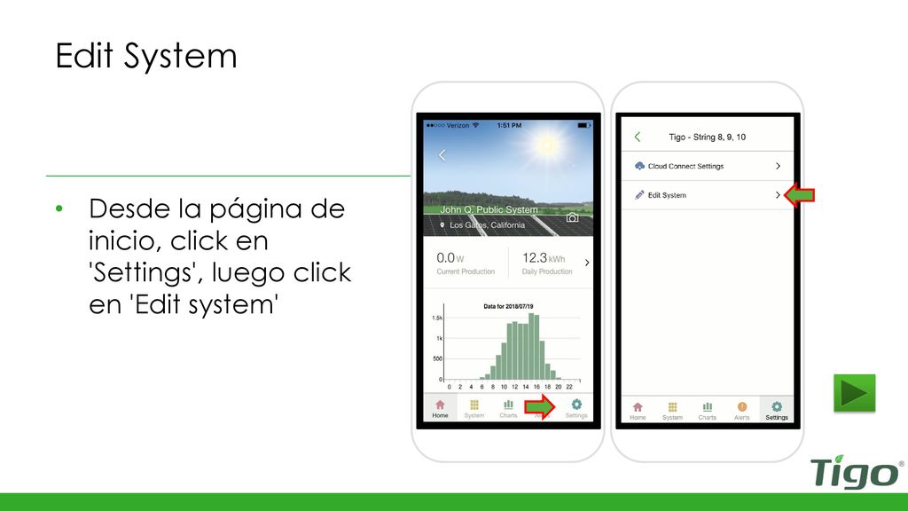 Edit System Desde la página de inicio, click en Settings , luego click en Edit system New slide for version 3.1 – New Feature.