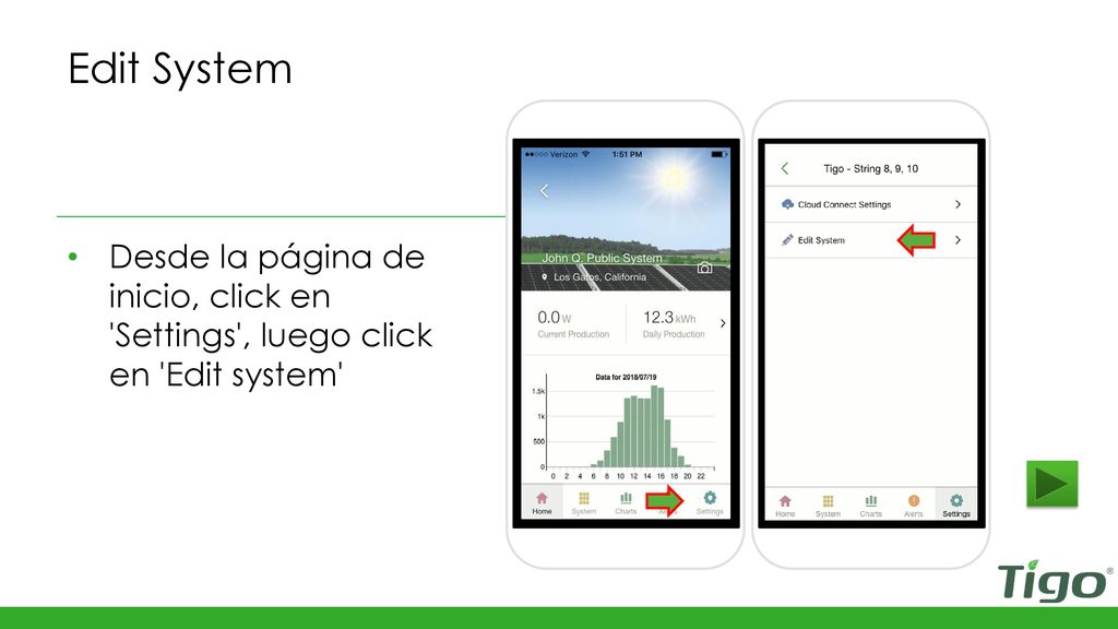 Edit System Desde la página de inicio, click en Settings , luego click en Edit system New slide for version 3.1 – New Feature.