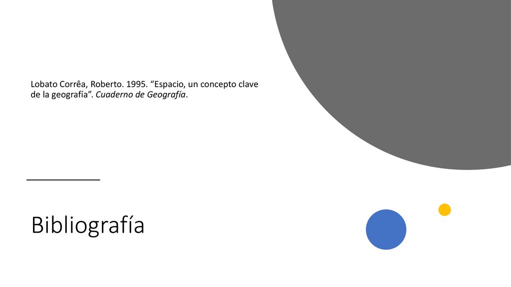 Lobato Corrêa, Roberto Espacio, un concepto clave de la geografía . Cuaderno de Geografía.