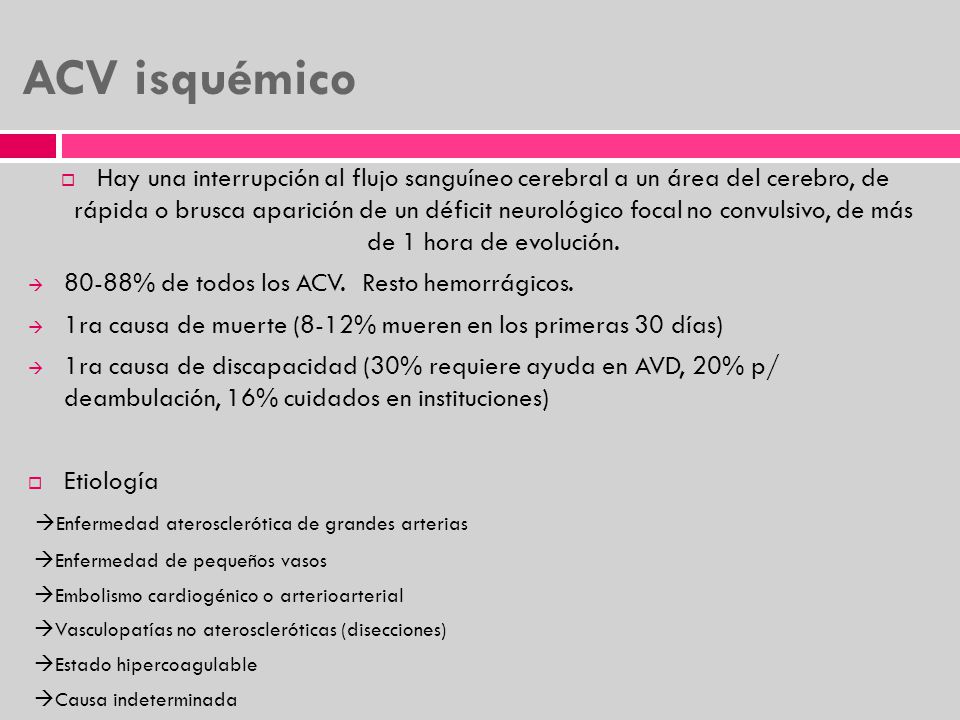 ACV isquémico
