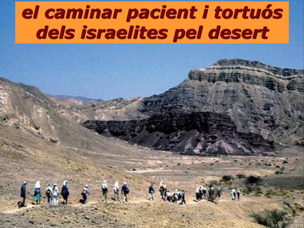 el caminar pacient i tortuós dels israelites pel desert