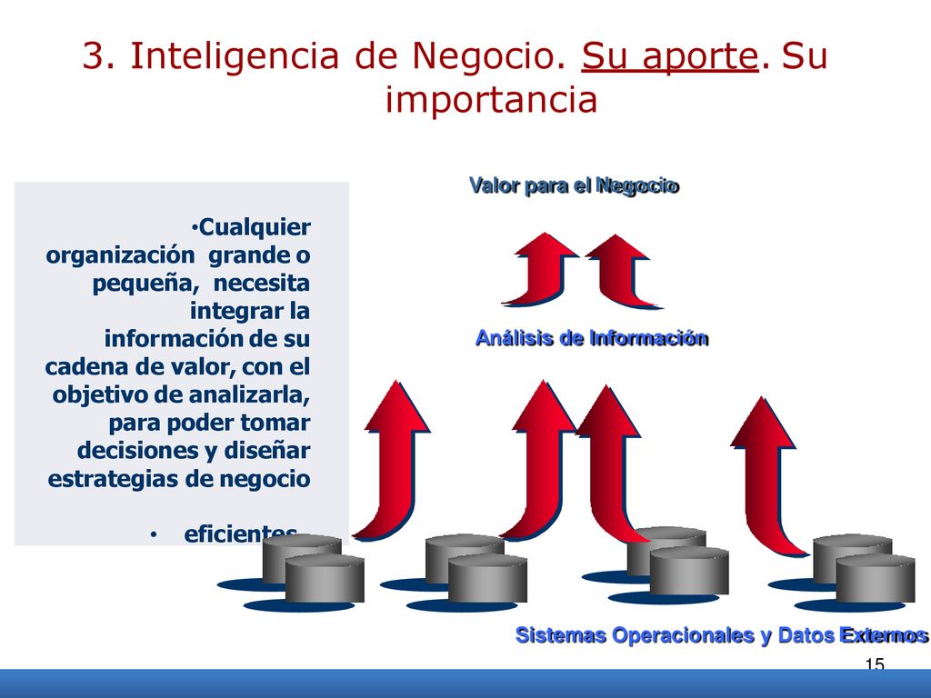 3. Inteligencia de Negocio. Su aporte. Su importancia