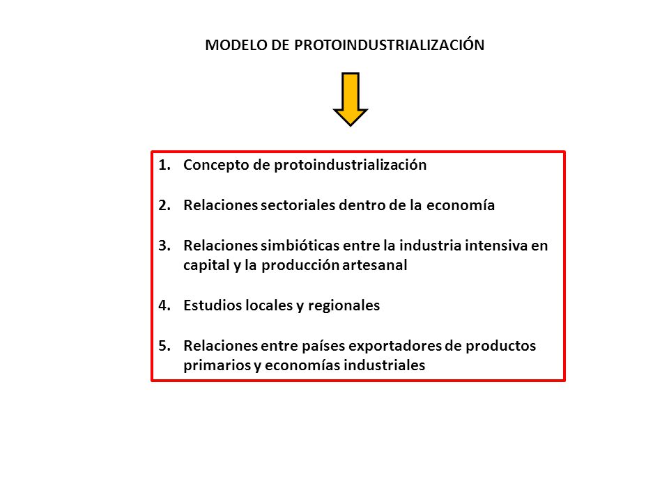 MODELO DE PROTOINDUSTRIALIZACIÓN