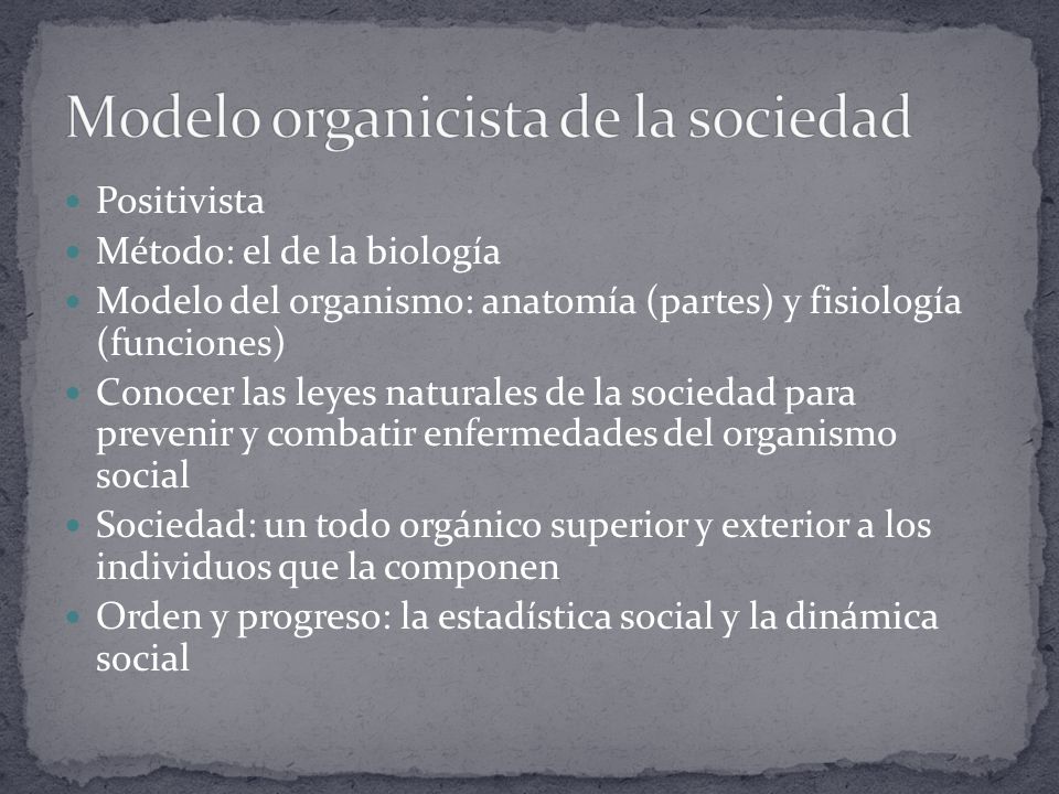 Modelo organicista de la sociedad