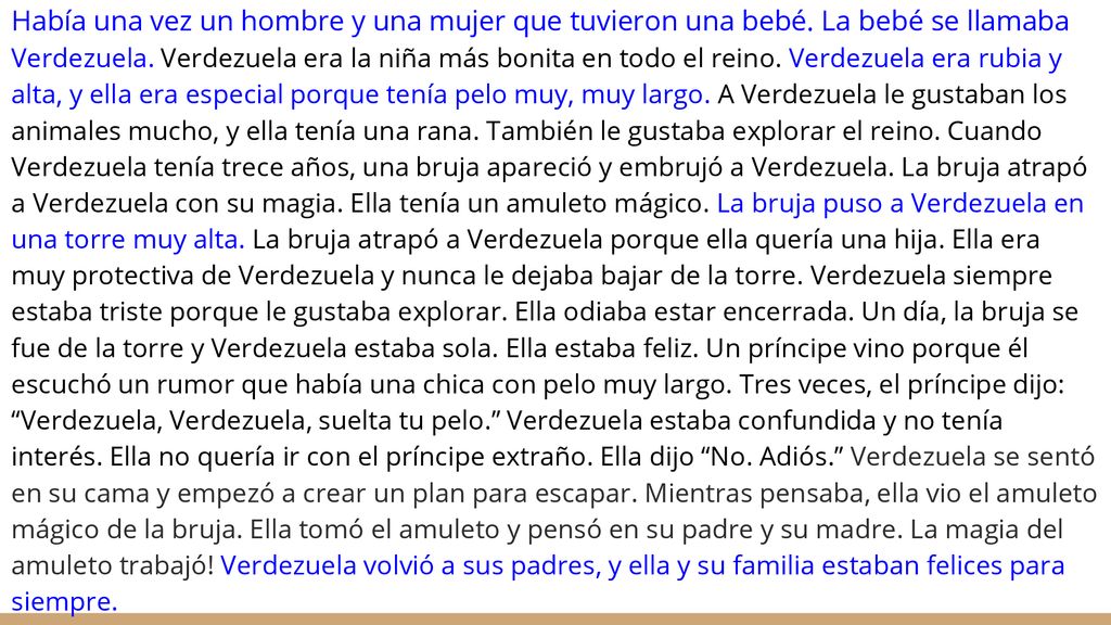 Había una vez un hombre y una mujer que tuvieron una bebé