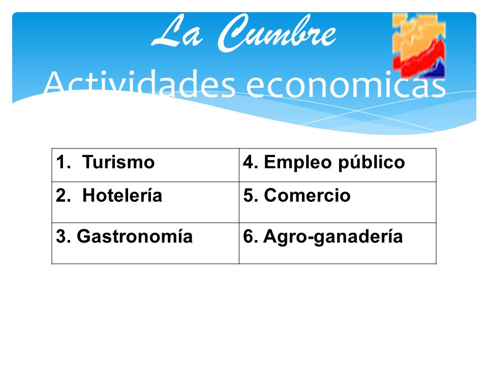 La Cumbre Actividades economicas