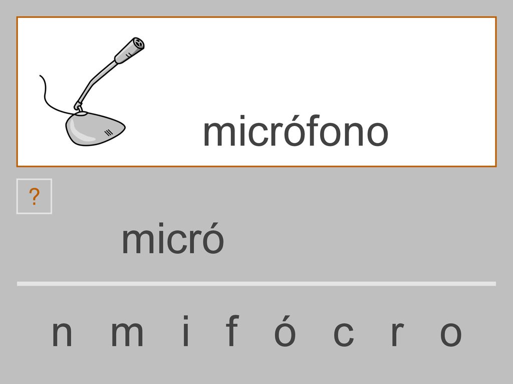 micrófono micró n m i f ó c r o