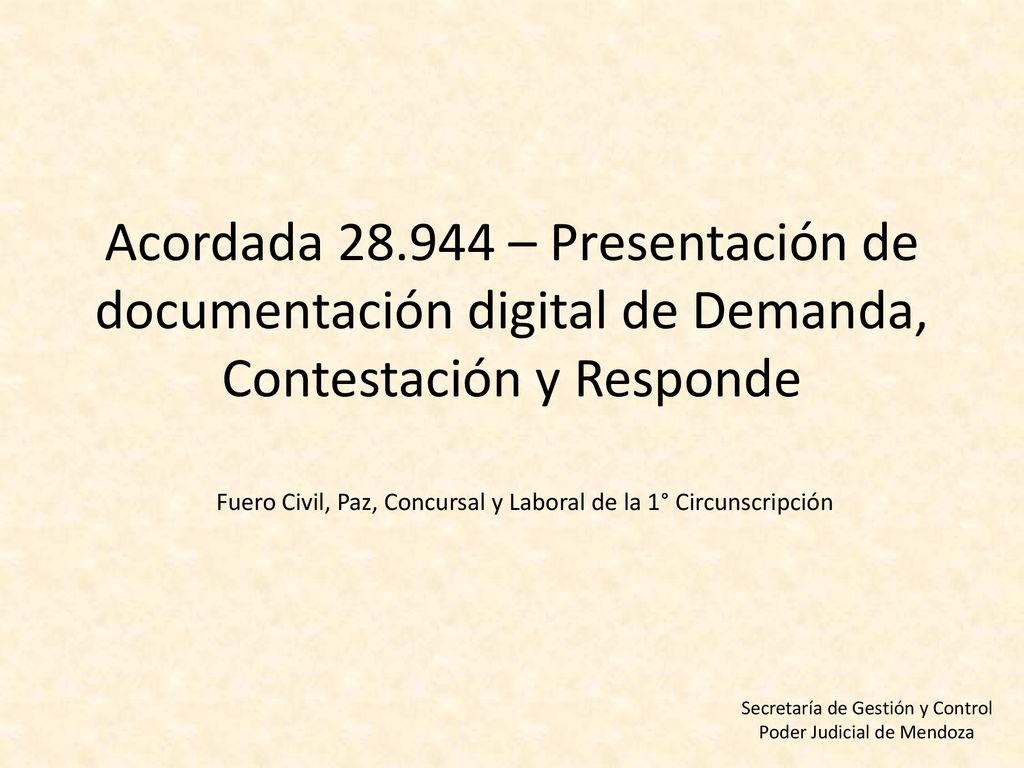 Acordada – Presentación de documentación digital de Demanda, Contestación y Responde