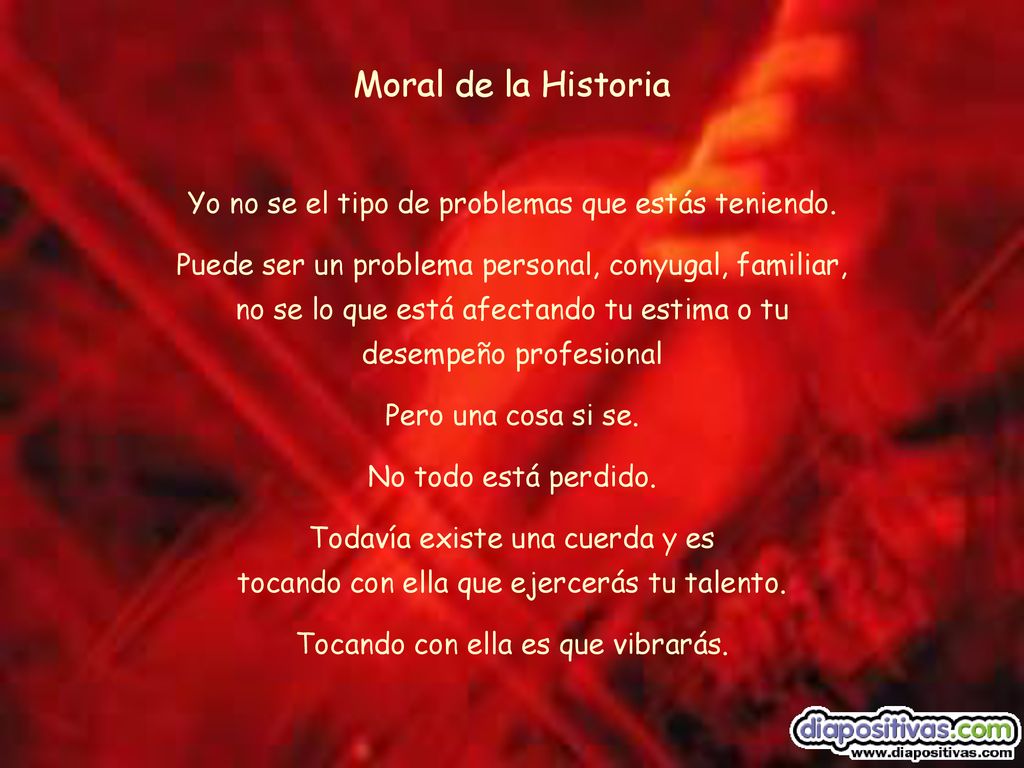 Moral de la Historia Yo no se el tipo de problemas que estás teniendo.