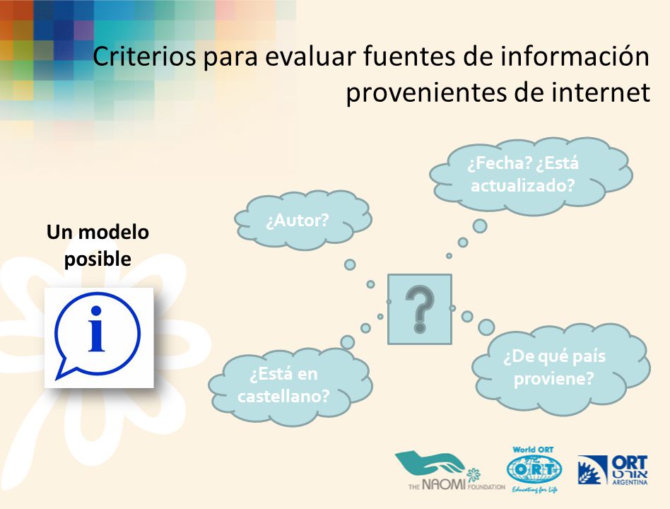 Criterios para evaluar fuentes de información provenientes de internet