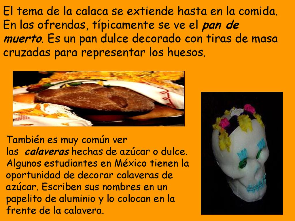 El tema de la calaca se extiende hasta en la comida