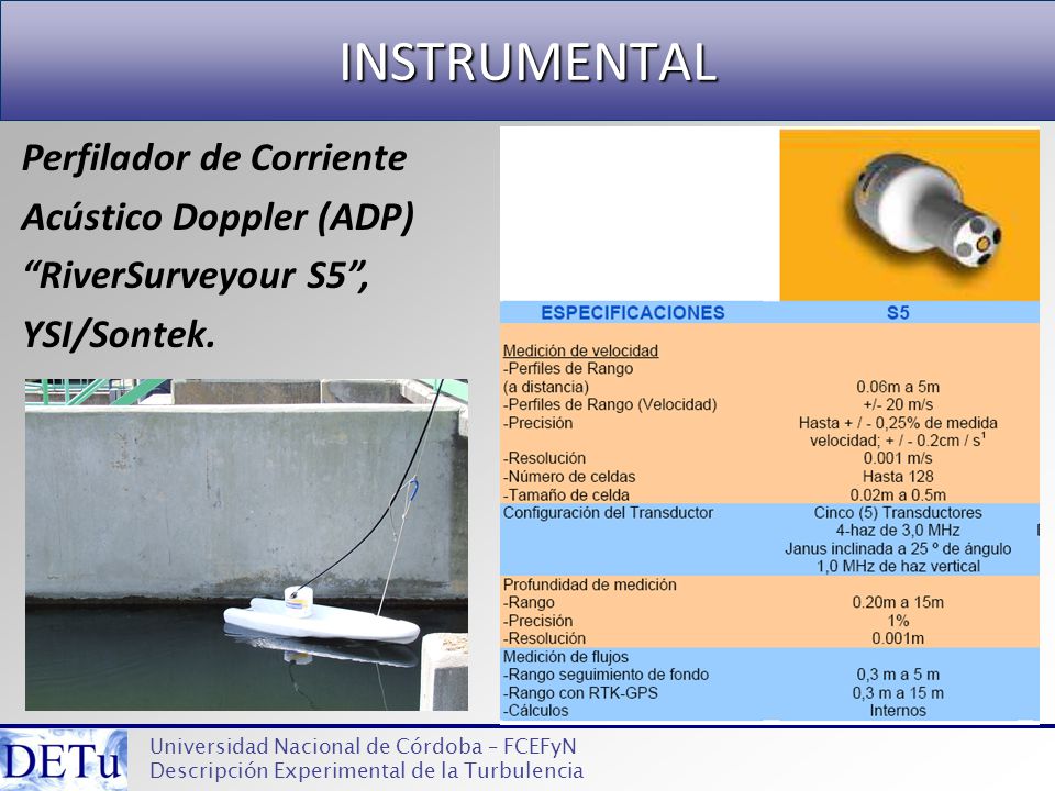 INSTRUMENTAL Perfilador de Corriente Acústico Doppler (ADP)