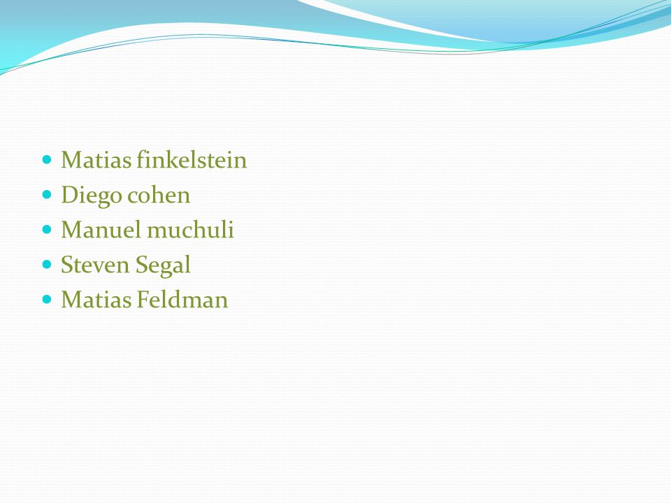 Matias finkelstein Diego cohen Manuel muchuli Steven Segal Matias Feldman