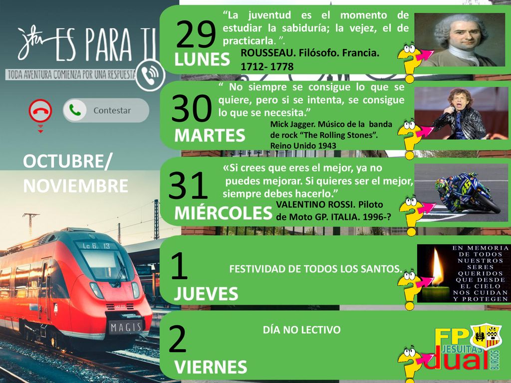 OCTUBRE/ NOVIEMBRE «Si crees que eres el mejor, ya no