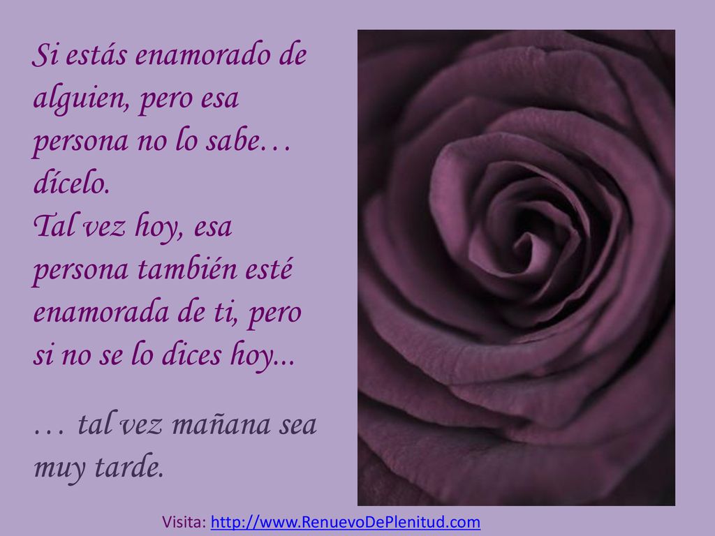 Si estás enamorado de alguien, pero esa persona no lo sabe… dícelo.