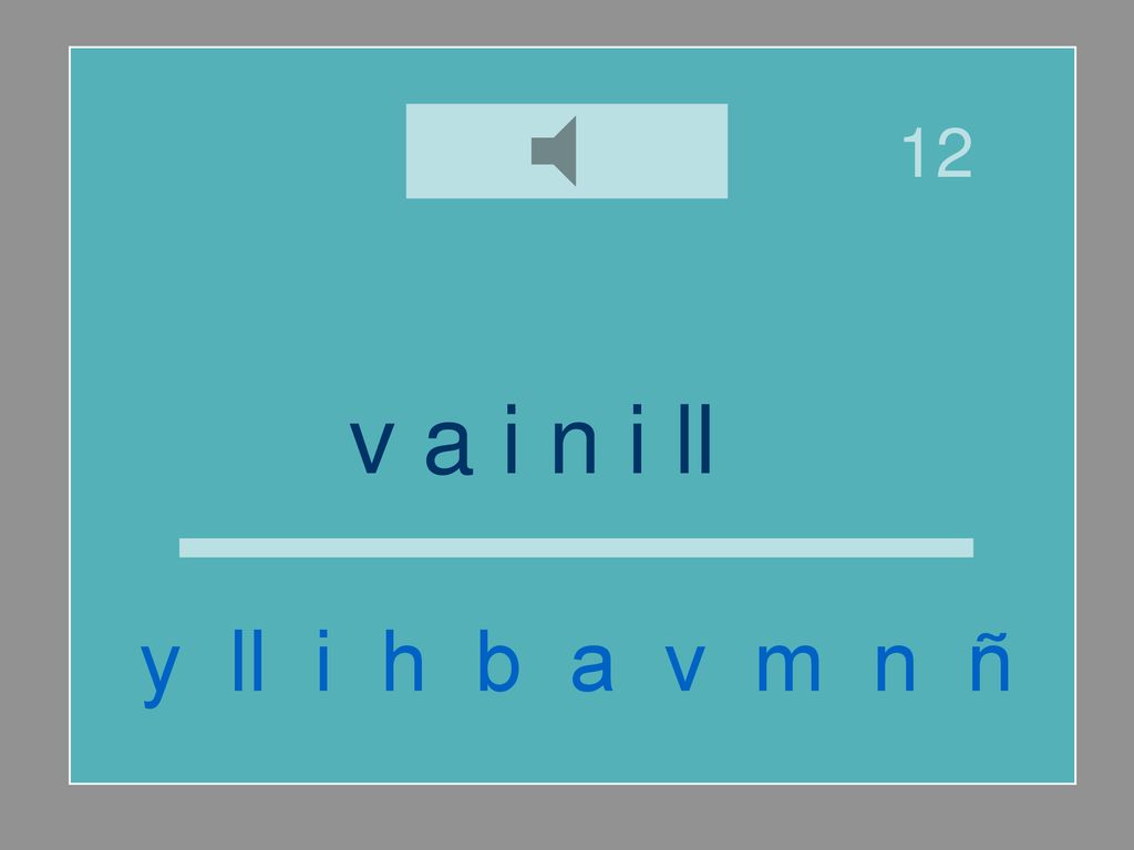 12 v a i n i ll a y ll i h b a v m n ñ