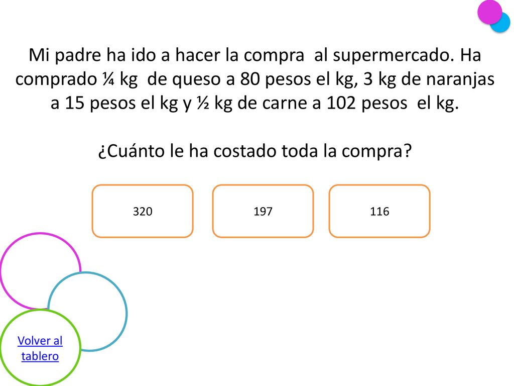 Mi padre ha ido a hacer la compra al supermercado