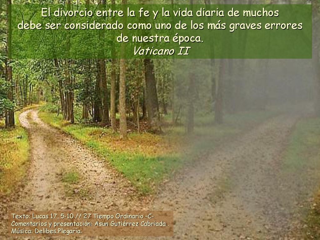 El divorcio entre la fe y la vida diaria de muchos