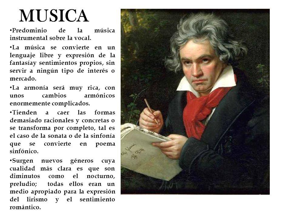 MUSICA Predominio de la música instrumental sobre la vocal.