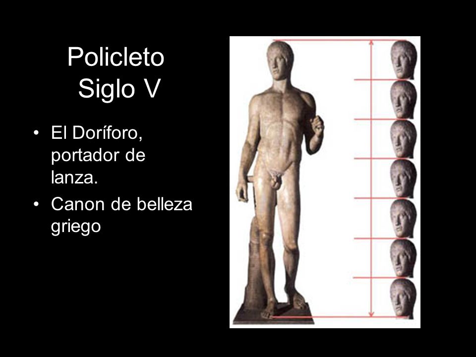 Policleto Siglo V El Doríforo, portador de lanza.