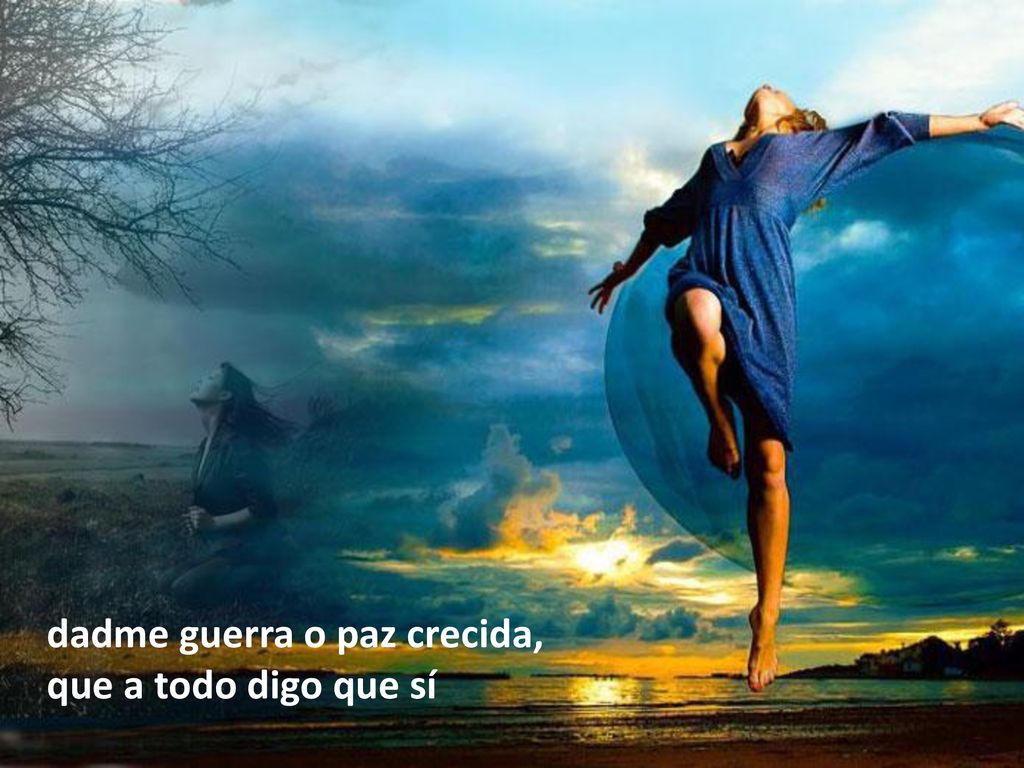 dadme guerra o paz crecida, que a todo digo que sí