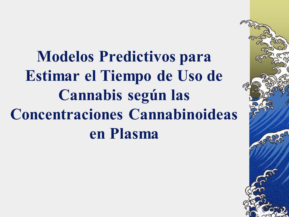 Modelos Predictivos para Estimar el Tiempo de Uso de Cannabis según las Concentraciones Cannabinoideas en Plasma