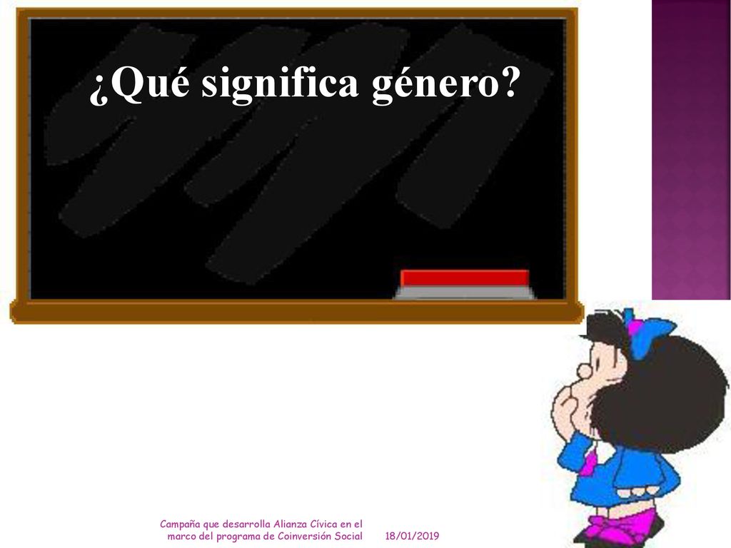 ¿Qué significa género Campaña que desarrolla Alianza Cívica en el marco del programa de Coinversión Social.