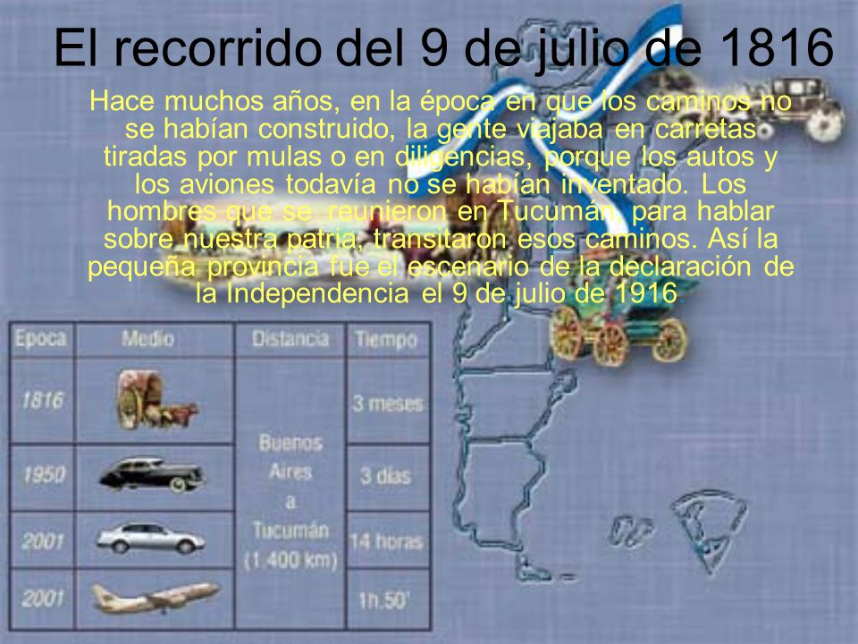 El recorrido del 9 de julio de 1816