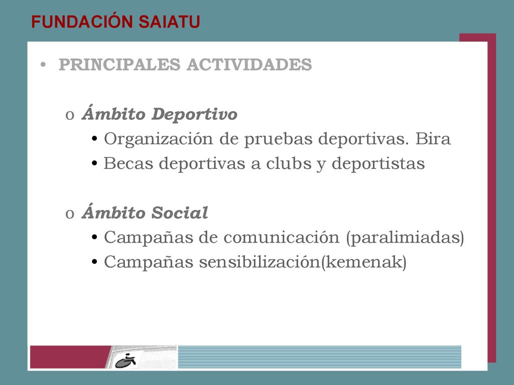 FUNDACIÓN SAIATU PRINCIPALES ACTIVIDADES. Ámbito Deportivo. Organización de pruebas deportivas. Bira.