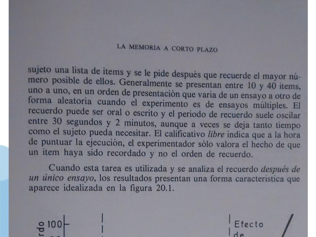 Ps. de la memoria y del pensamiento. Bloque I. Memoria humana