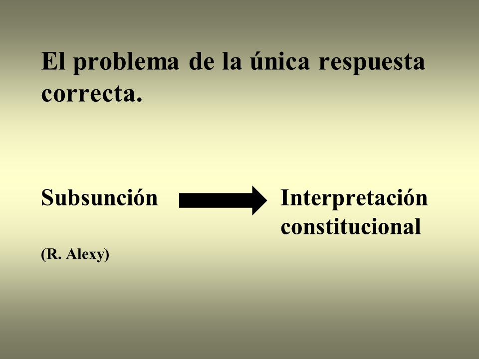 El problema de la única respuesta correcta.